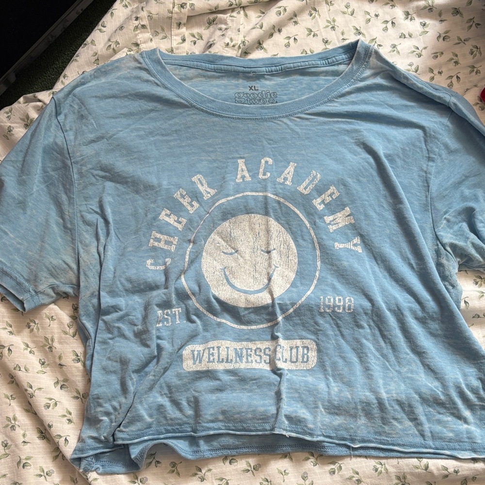 Goodie Two Sleeves Blue Graphic T-Shirt